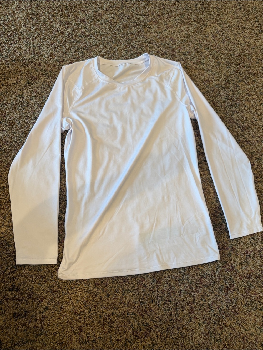 Classic Long Sleeve White Athletic Top